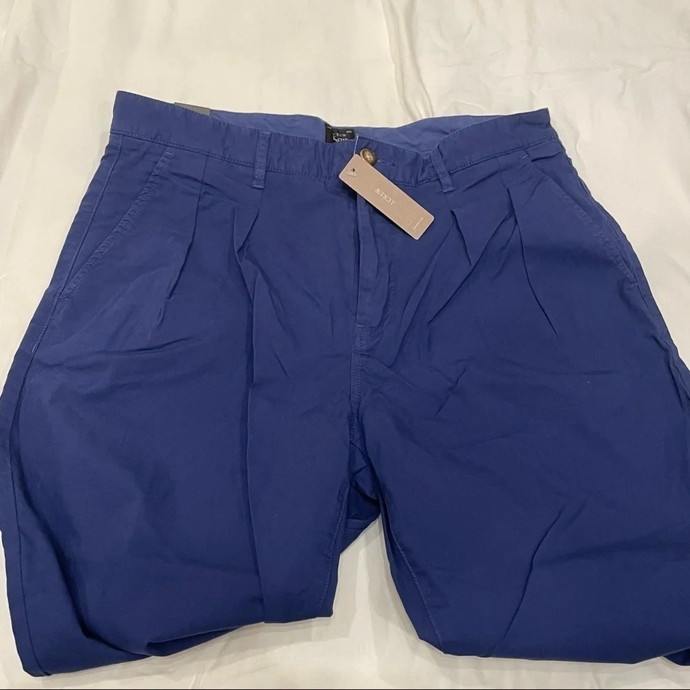 J. Crew Pleated Front Stretch Chino NWT